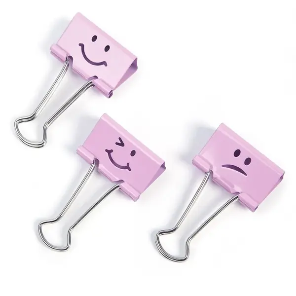 Clipsuri metalice 32 mm 20 buc Rapesco roz