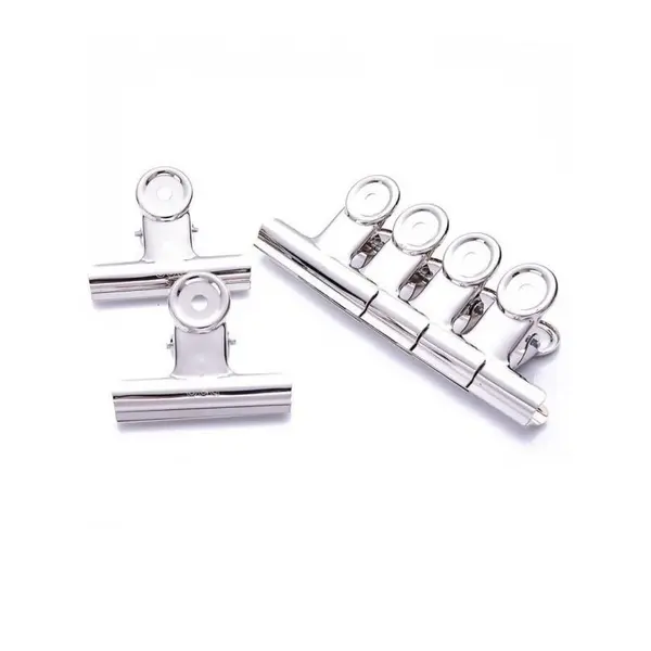 Clipsuri metalice Office Cover DL0010 DL6100, inox, 90 mm, argintii, set 6 bucati