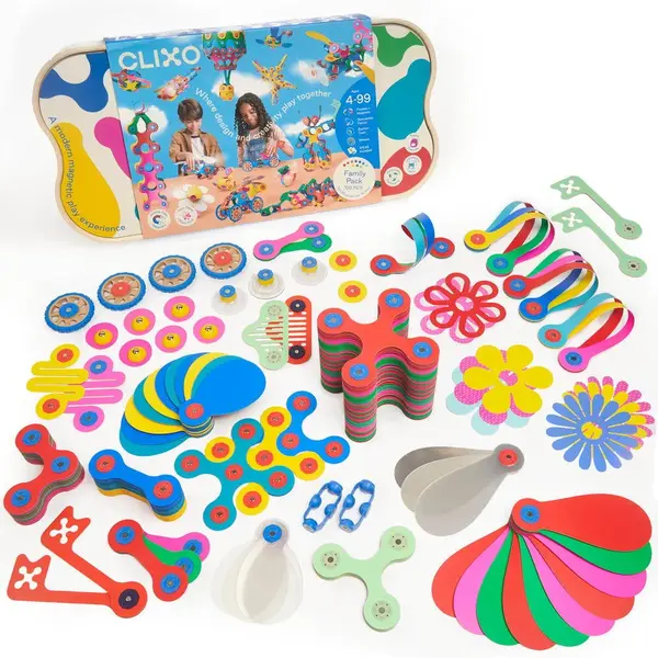 Clixo joc magnetic de construit - Distractie in familie (150 piese)