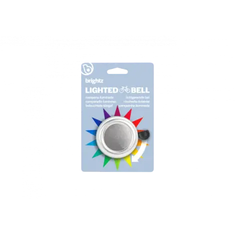 Clopotel cu lumini LED multicolore pentru bicicleta, argintiu
