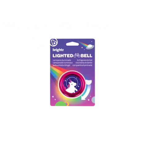 Clopotel cu lumini LED multicolore pentru bicicleta, roz