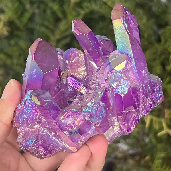 Cluster cuart incolor Aura Purple Dark | Model 2