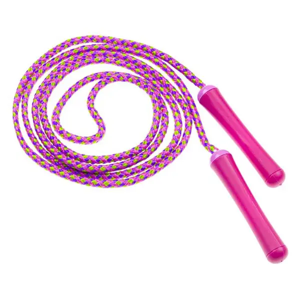 Coarda de sarit cu manere din plastic,roz,2.1 metri