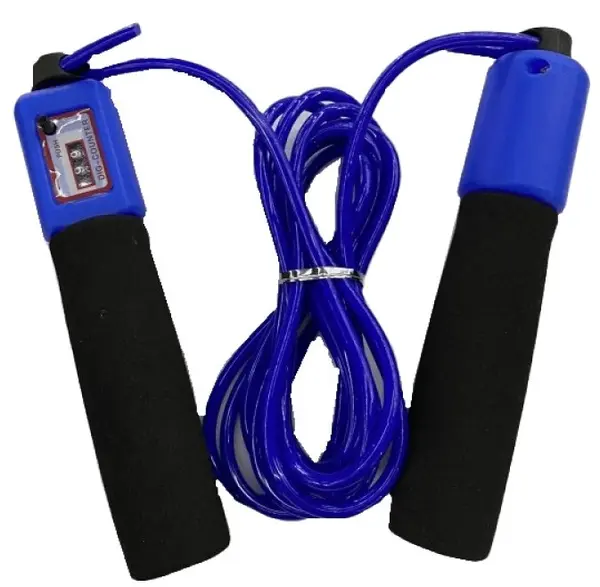 Coarda de săritură Active Gym - cu contor și rulmenți, albastru/negru