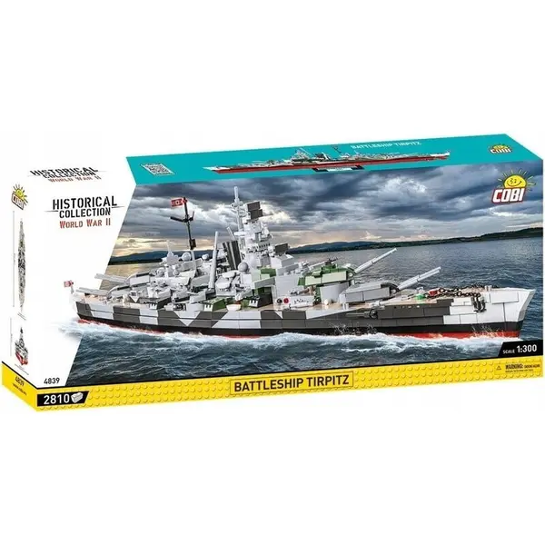 Cobi Klocki Set de constructie, Cobi, II WW Battleship Tirpitz, 2810 piese