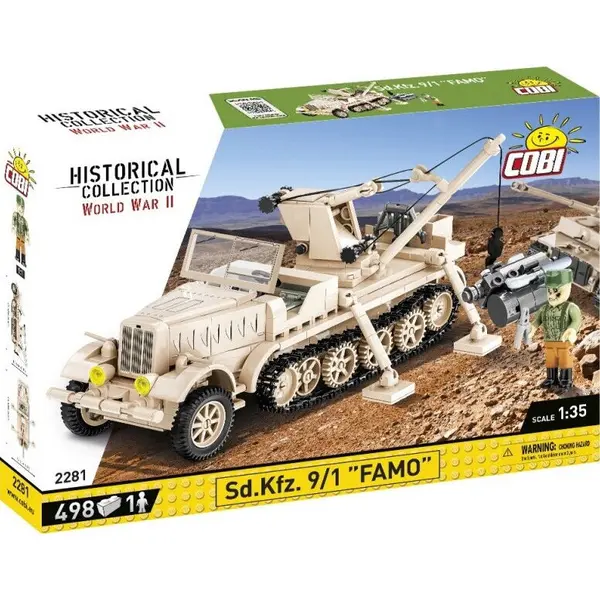 Cobi Klocki Set de constructie, Cobi, II WW Sd. Kfz. 9/1 FAMO, 498 piese
