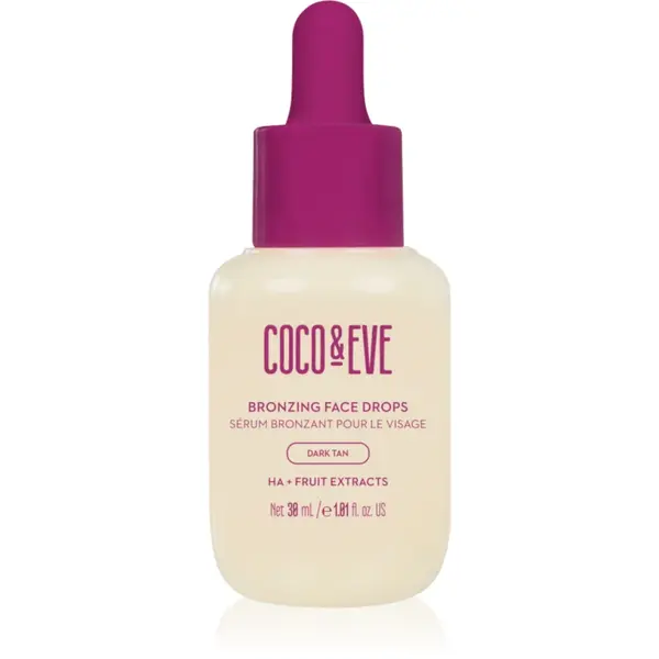 Coco & Eve Sunny Honey Bronzing Face Drops picaturi pentru bronzare faciale Dark Tan (new) 30 ml