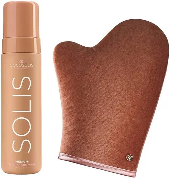 Cocosolis Set - Spumă autobronzantă, 200 ml + Mănușă