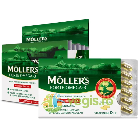 Cod Liver Oil Omega-3 Forte (Ulei din Ficat de Cod) 150cps