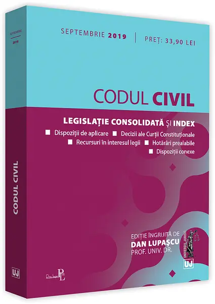 Codul civil: septembrie 2019 | Prof. univ. dr. Dan Lupascu