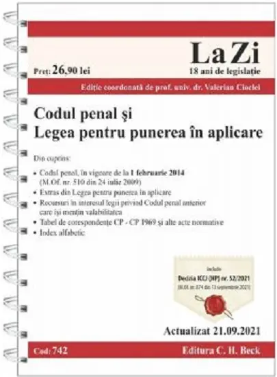 Codul penal si Legea pentru punerea in aplicare |
