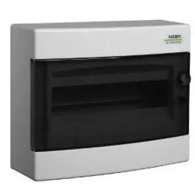 Cofret de distributie din plastic, montare aparenta , usa tranparenta, IP40, 1 rand, 12 module Noark PNS 12T ( 101498 )