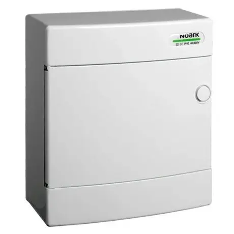 Cofret de distributie din plastic, Noark 101504 PNS 8W montare aparenta, usa alba, IP40, 1 rand, 8 module