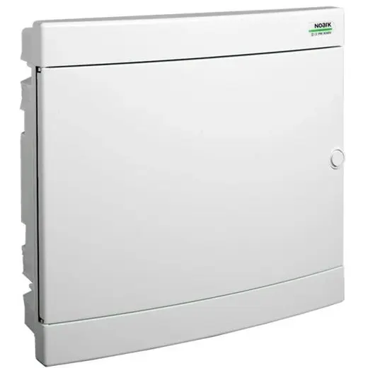 Cofret de distributie din plastic,Noark 101521 PNF 2x18W, montare incastrata, usa alba, IP40, 2 randuri, 2x18 module
