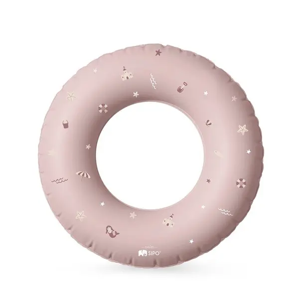 Colac gonflabil de inot Sipo Pink, 50 cm, pentru copii 3-6 ani, 15-30 kg