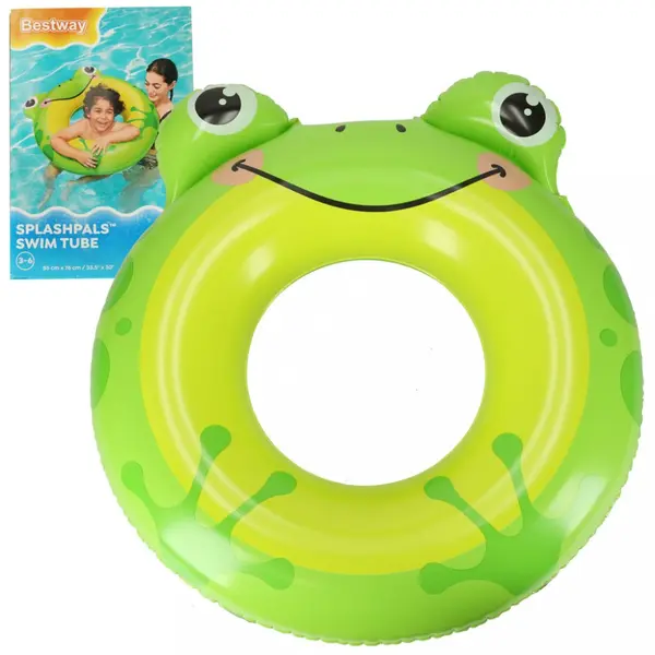 Colac gonflabil pentru inot copii 85 x 76 cm Green Frog