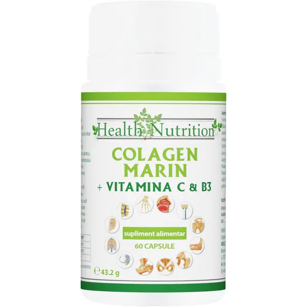 Colagen Marin Forte + Vitamina B3 + Vitamina C 60cps