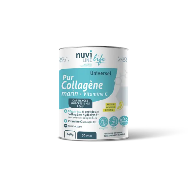 Colagen marin Natural cu Vitamina C, 340g, Nuviline