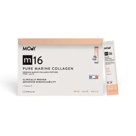 Colagen marin pur cu vitamina C m16, 15 plicuri x 10.1 g – Molecules of Youth