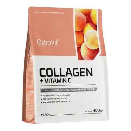 Colagen + Vitamina C cu aroma de piersici, 400g, OstroVit