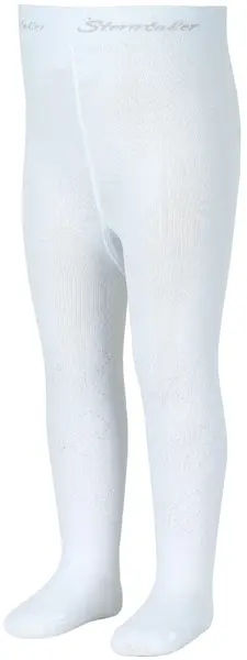 Colanți din bumbac pentru copii Sterntaler - Figurat, 74 cm, 6-9 luni, alb