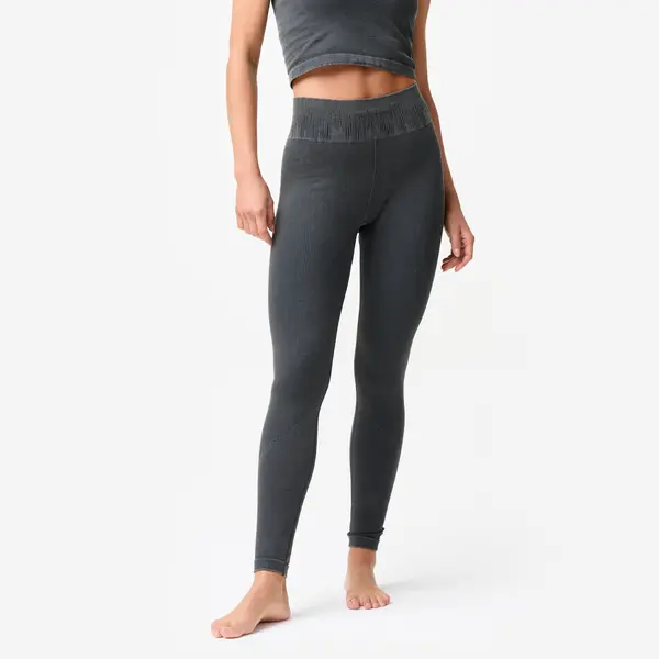 Colanți fără cusături yoga/pilates Gri Damă