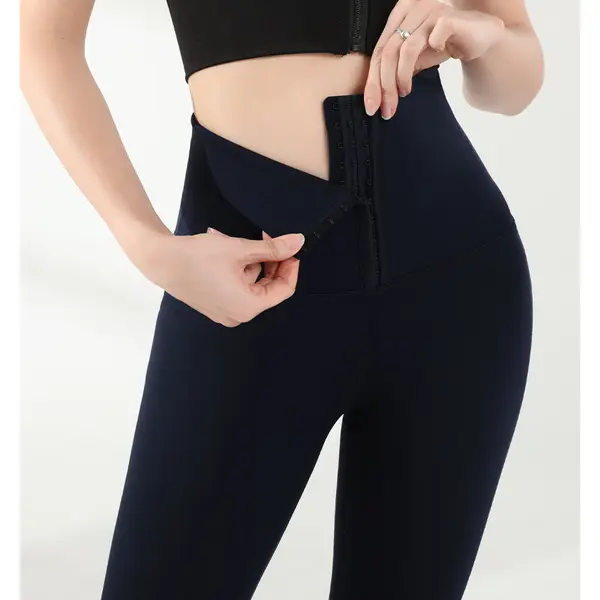 Colanti modelatori cu talie inalta si capse Sonia pentru Fitness / Yoga