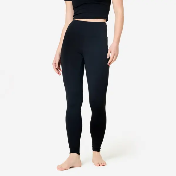 Colanți pentru yoga / pilates elastici Breathe negru, damă