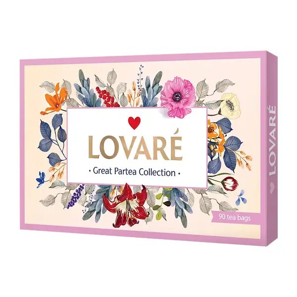 Colectie ceai Lovare Great Party asortat 90 plicuri 18 arome 155 g Colectie ceai Lovare Great Party asortat 90 plicuri 18 arome 155 g