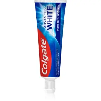 Colgate Advanced White Pasta de albire a dintilor impotriva petelor de pe smaltul dintilor.