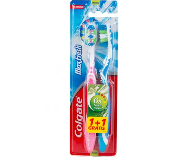 Colgate Max Fresh Periuta de dinti Medium 1+1 Gratis