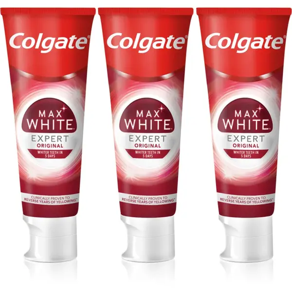 Colgate Max White Expert Original pasta de dinti pentru albire 3x75 ml