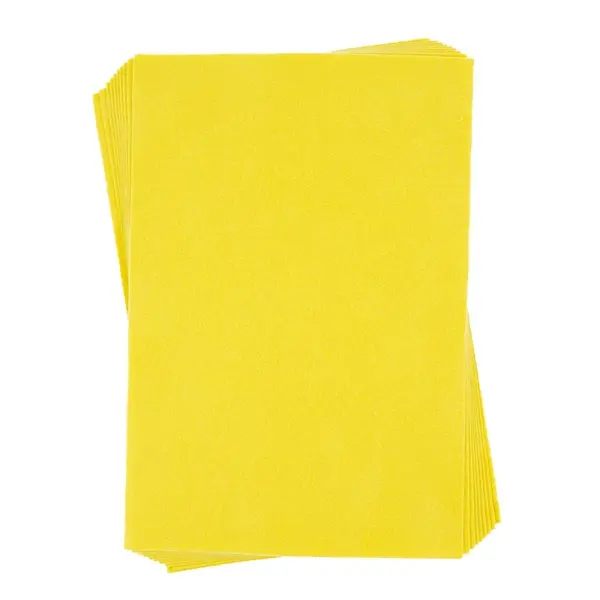 Coli fetru A4 pentru activitati lucru manual, 1 mm, galben, set 10 coli