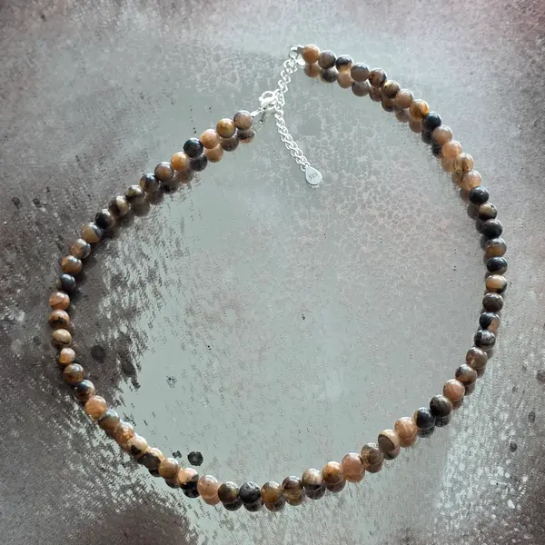 Colier andaluzit-chiastolit – piatra crucii Sacred Path #120