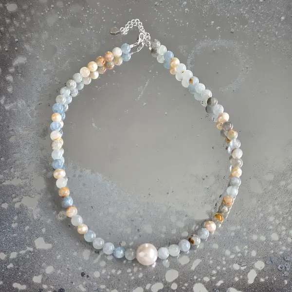 Colier celestit si perle Celeste #271