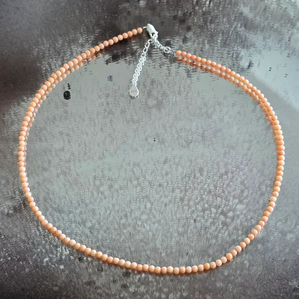 Colier coral roz Wave #94
