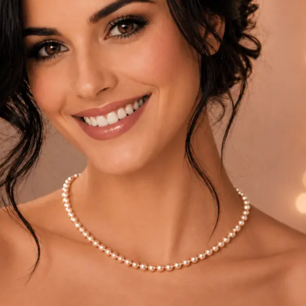 Colier cu Perle Crem la Baza Gatului, de 4-5 mm, Perle Rare, Calitate AAA+, Aur 14K KASKADDA