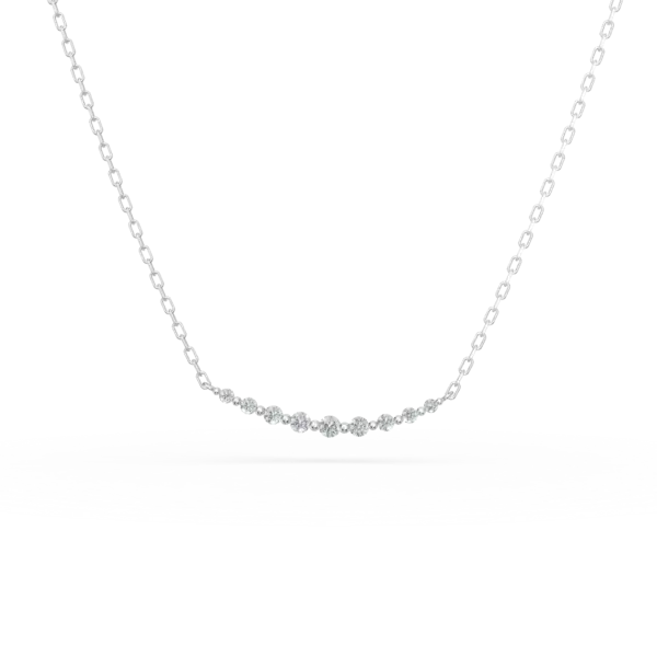 Colier din aur alb cu diamante de 0.09ct