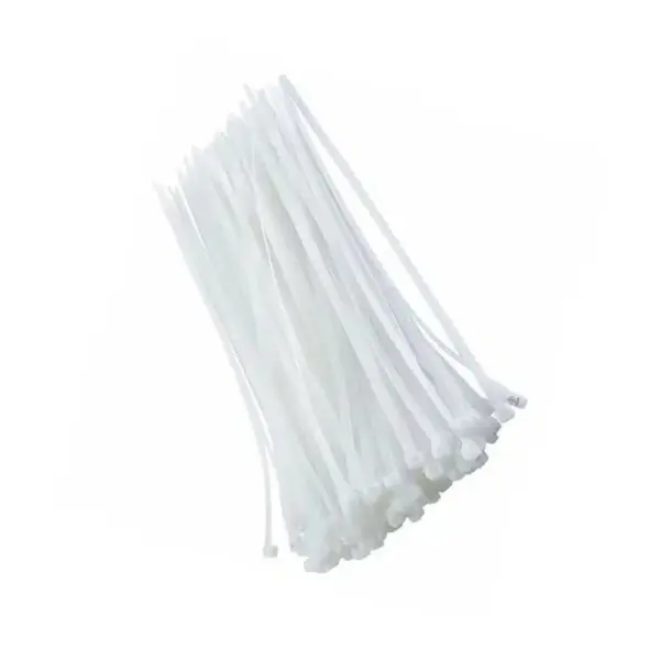 Colier din Plastic, Alb, 2.5 x 100, 100 Bucati
