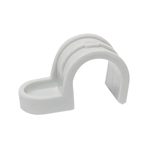 Colier din plastic HDPE pentru tub 20 mm, fixare cu pistol de cuie, set 100 buc., CELO 920FP