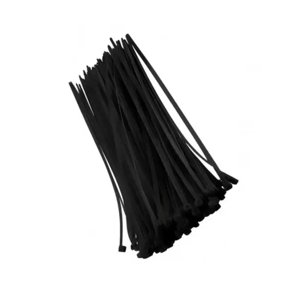 Colier din Plastic, Negru, 3.6 x 300, 100 Bucati