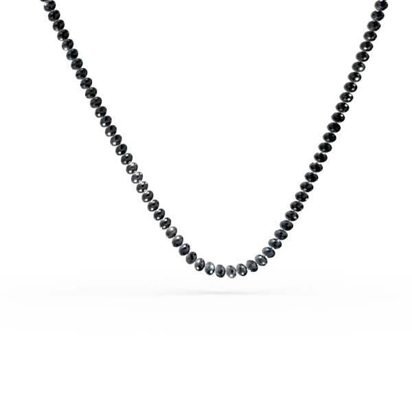 Colier din platina si titan cu diamante negre de 30ct
