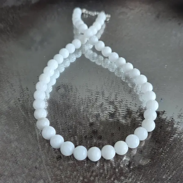 Colier jad alb Purity #241