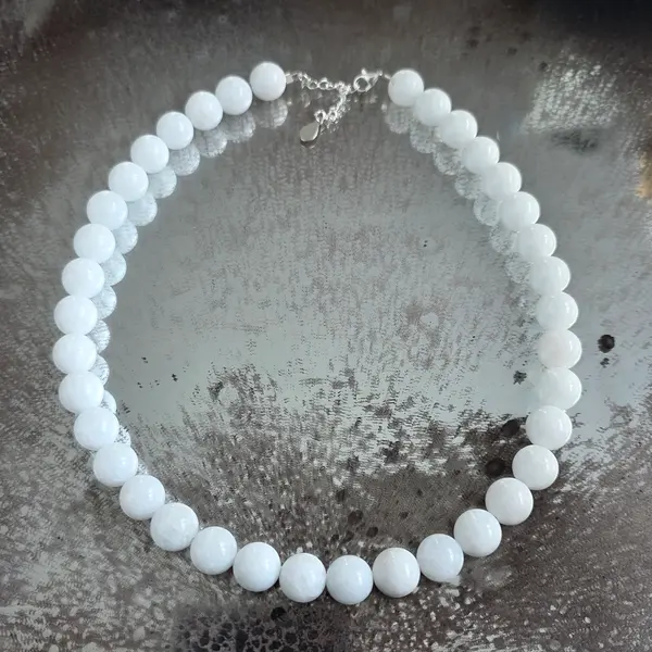 Colier jad alb Purity #242