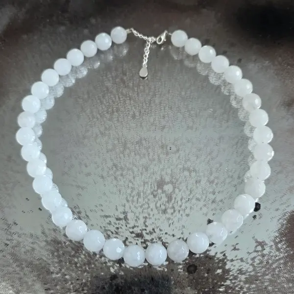 Colier jad alb Purity #243