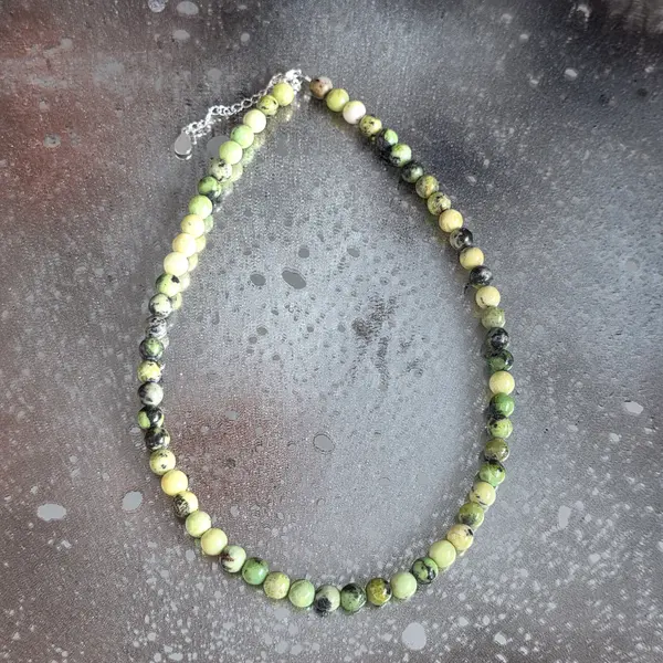 Colier jad verde australian Bloom #287