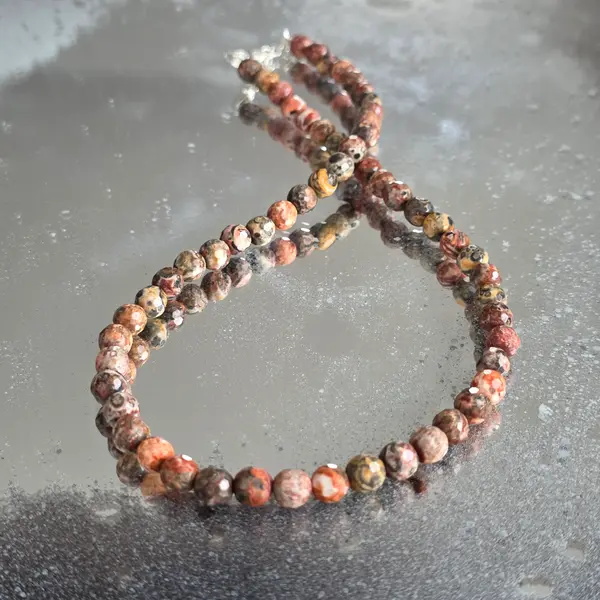 Colier jasp leopard Earth #139