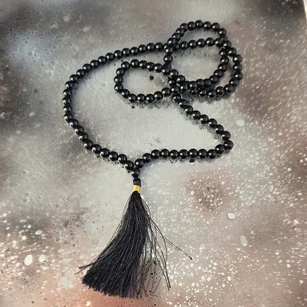 Colier Mala din onix negru – 108 mărgele naturale