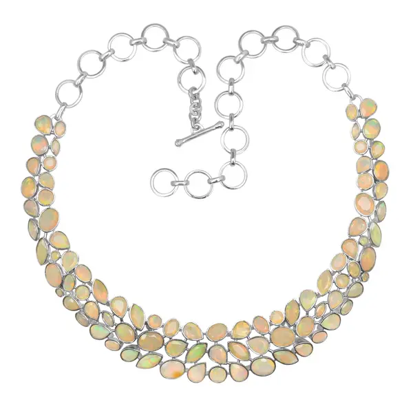 Colier opal etiopian – 85 de pietre naturale