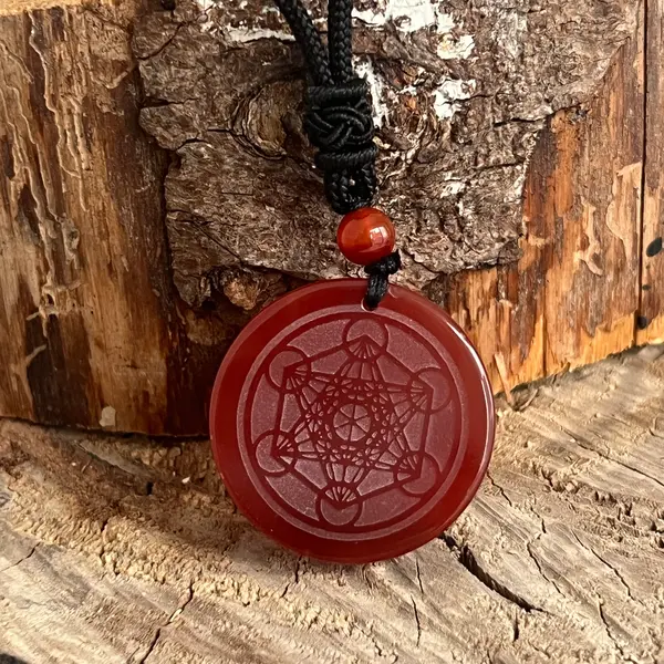 Colier pandantiv carneol | Metatron